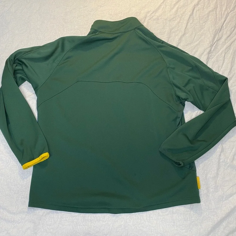Nike Livestrong 1/4 Zip Pullover XL Green Yellow NikeFit Dri-FIT Training Jacket